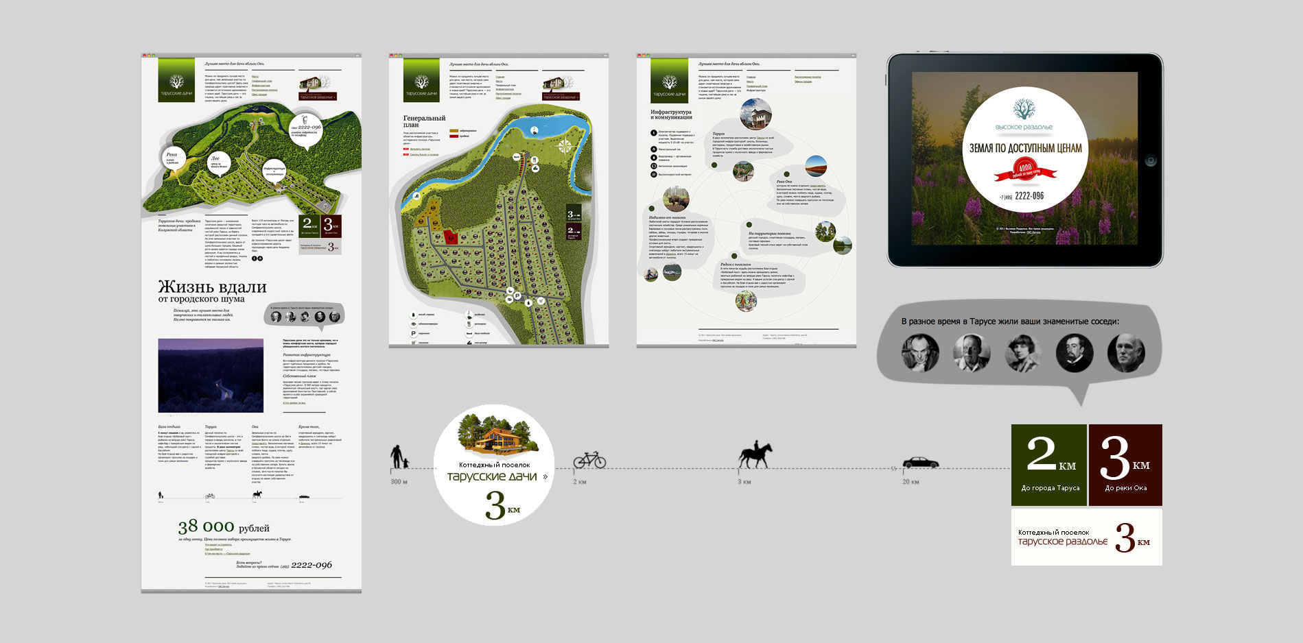 дизайн сайта коттеджного поселка и посадочные страницы