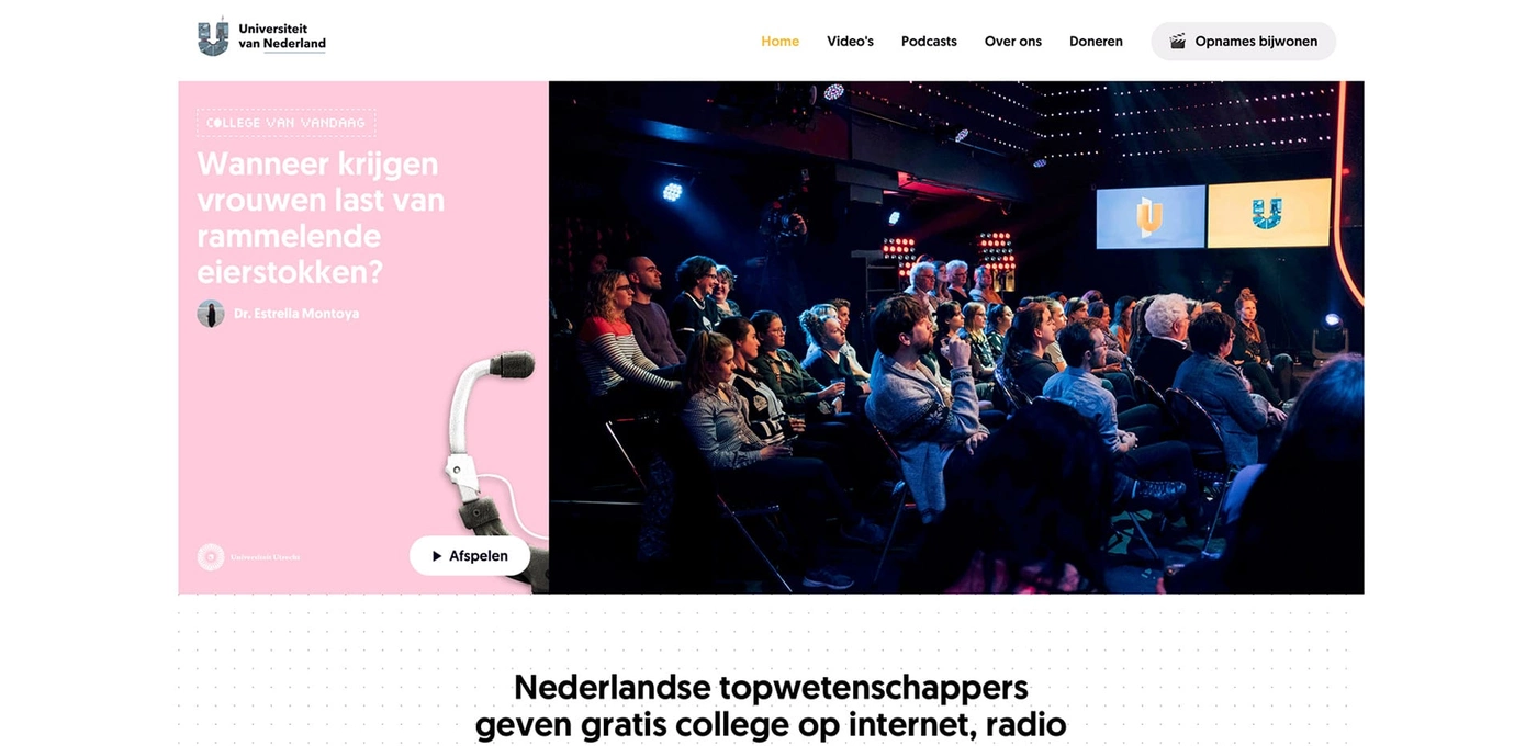 Universiteit van Nederland website