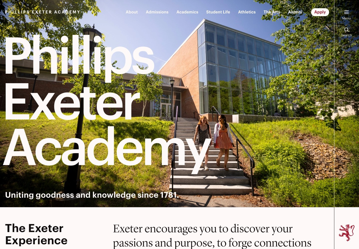 Phillips Exeter Academy: главная страница