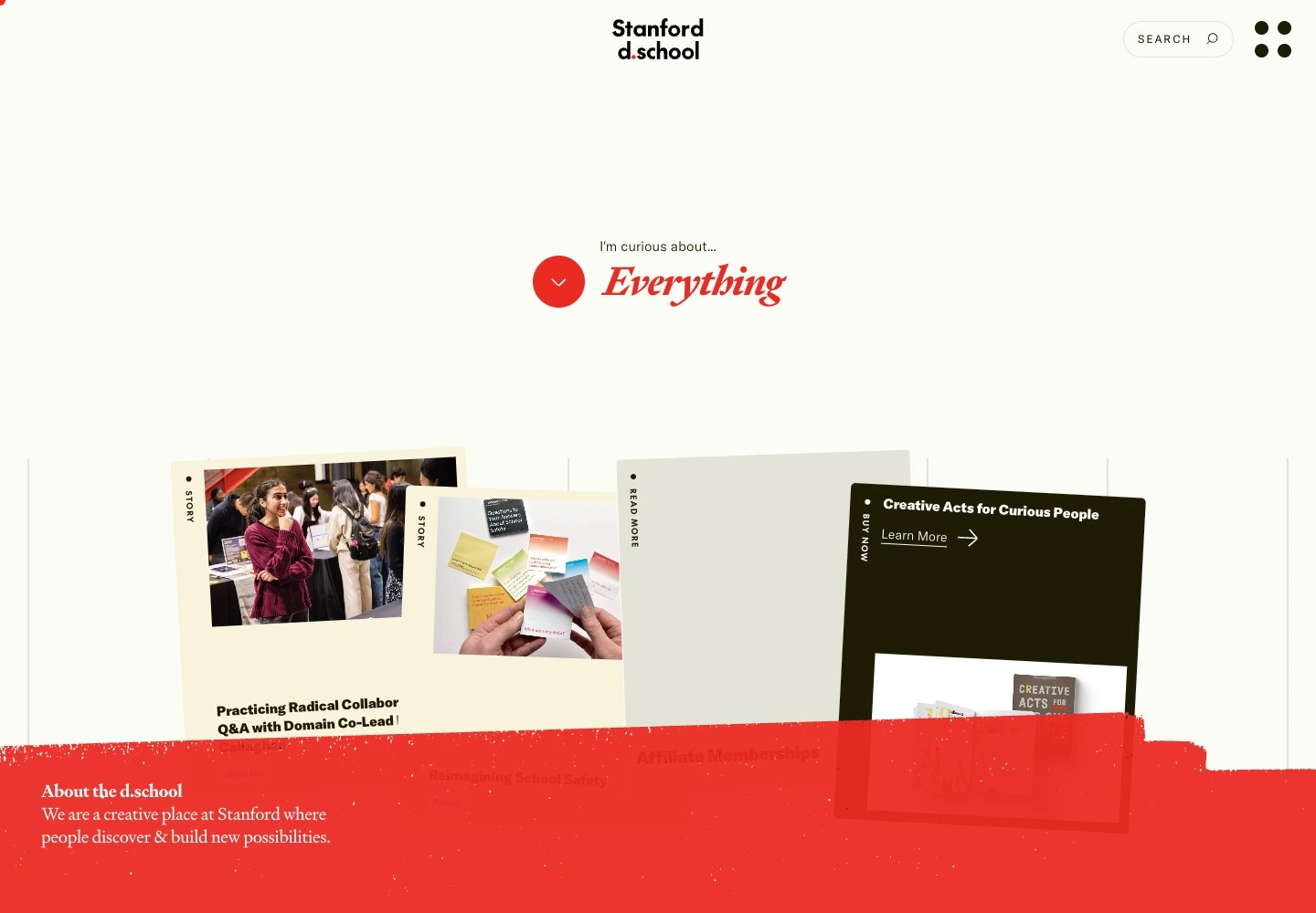 Stanford d.school: карточки историй и материалов